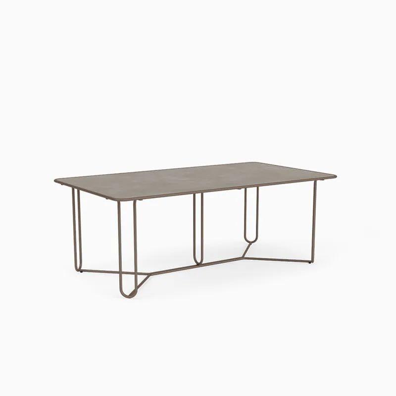 Walter Lamb Aluminum 43" X 77" Rectangular Dining Table, Ceramic Top