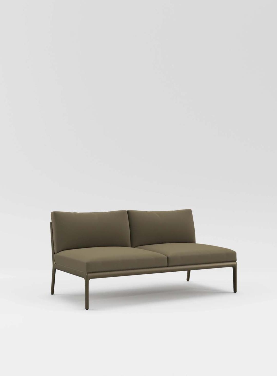 H Armless Loveseat